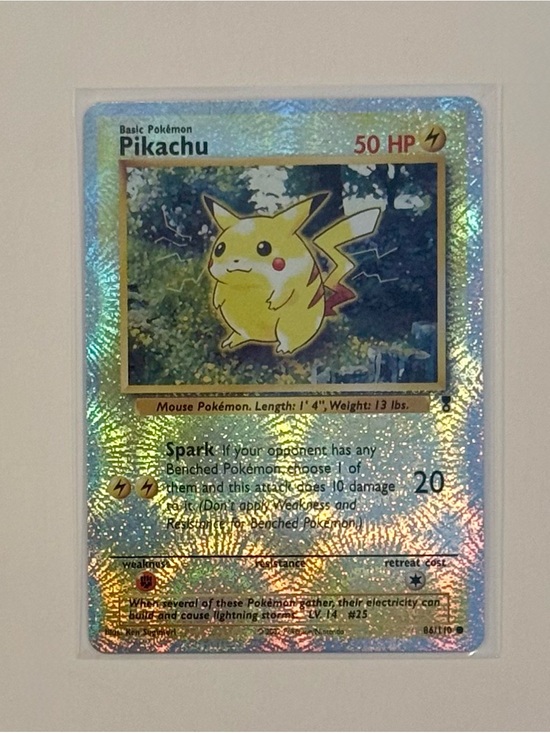 legendary pikachu pokemon card **Jumbo** - Vmax - SWSH286 choose 1 of them and this attack does 10 damage to it Pikachu Legendary Collection Reverse Holo